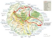 Die Insel La Gomera auf den Kanarischen Inseln. Karte von der Insel La Gomera (Kanarische Tourismus-Zentrale Autor). Klicken, um das Bild zu vergrößern