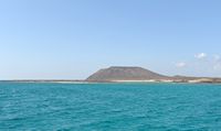 La isla de Lobos en Fuerteventura. La playa de la Concha. Haga clic para ampliar la imagen.