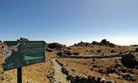Le parc national du Teide à Ténériffe. Arrivée du sentier numéro 7. Cliquer pour agrandir l'image.