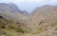 O parque rural de Teno em Tenerife. A partir do Mirador El Roque, Maciço de Teno. Clicar para ampliar a imagem.