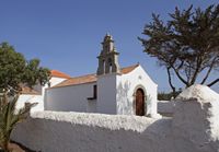 Le village de La Ampuyenta à Fuerteventura. La chapelle Saint-Pierre d'Alcantara (auteur Frank Vincentz). Cliquer pour agrandir l'image.