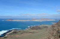 The village of Guinate in Lanzarote. La Graciosa Island view from the lookout Guinate. Click to enlarge the image.