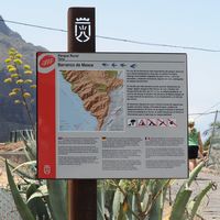 Das Dorf Masca auf Teneriffa. Wandern Panel. Klicken, um das Bild zu vergrößern