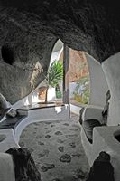 Le village de Nazaret à Lanzarote. Salon troglodytique de la maison d'Omar Sharif. Cliquer pour agrandir l'image.