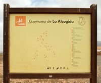 A aldeia de Tefia em Fuerteventura. O mapa do museu da Alcogida. Clicar para ampliar a imagem.