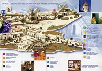 El pueblo de Tiagua en Lanzarote. Mapa de Museo de la Agricultura. Haga clic para ampliar la imagen.