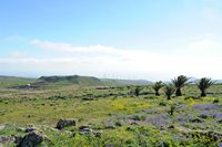 El pueblo de Los Valles en Lanzarote. El parque eólico de Los Valles. Haga clic para ampliar la imagen.