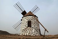 A aldeia de Villaverde em Fuerteventura. O moinho do noroeste da Montañeta (autor Frank Vincentz). Clicar para ampliar a imagem.