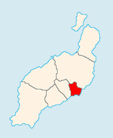 La città di Arrecife a Lanzarote. Posizione del municipio (autore Jerbez). Clicca per ingrandire l'immagine.