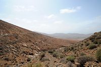 De landelijke park van Betancuria in Fuerteventura. Valle de Los Granadillos. Klikken om het beeld te vergroten.