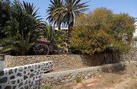 De stad Betancuria in Fuerteventura. De tuin van het Casa Santa Maria. Klikken om het beeld te vergroten.