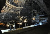 The chasms of Jameos del Agua in Haría in Lanzarote. The Auditorium. Click to enlarge the image.