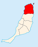 La città di La Oliva a Fuerteventura. Posizione del municipio (autore Jerbez). Clicca per ingrandire l'immagine.