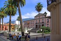 De stad La Orotava in Tenerife. Stadhuis. Klikken om het beeld te vergroten.