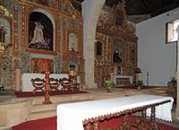 A cidade de Pájara em Fuerteventura. Os coros das naves da igreja de Nossa Senhora. Clicar para ampliar a imagem.