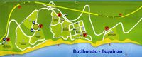 La ciudad de Pájara, Fuerteventura. Mapa de la localidad de Esquinzo. Haga clic para ampliar la imagen.