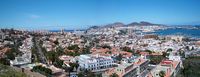 A cidade de Las Palmas em Gran Canária. Vista geral. Clicar para ampliar a imagem.