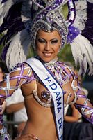De stad Las Palmas in Gran Canaria. De koningin van het carnaval. Klikken om het beeld te vergroten.