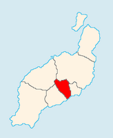 La città di San Bartolomé a Lanzarote. Posizione del municipio (auteur Jerbez). Clicca per ingrandire l'immagine.