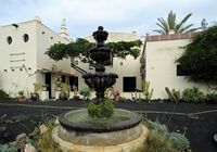 De stad San Bartolomé in Lanzarote. Tuin van het Casa Perdomo. Klikken om het beeld te vergroten.