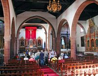 A cidade de San Sebastián de La Gomera. O interior da igreja da Assunção. Clicar para ampliar a imagem.