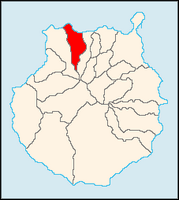 La ville de Santa María de Guía à Grande Canarie. Situation de la commune (auteur Wesisnay). Cliquer pour agrandir l'image.