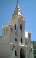 De stad Los Silos in Tenerife. Kerk. Klikken om het beeld te vergroten.