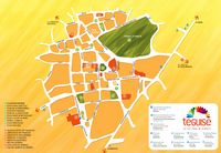 La città di Teguise a Lanzarote. Mappa della città. Clicca per ingrandire l'immagine.