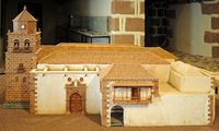 De stad Teguise in Lanzarote. Model van de kerk van Onze Lieve Vrouw. Klikken om het beeld te vergroten.