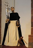 La città di Teguise a Lanzarote. Statua di San Domenico di Guzman nel Museo di Arte Sacra. Clicca per ingrandire l'immagine.