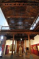 La città di Teguise a Lanzarote. Soffitto mudejar della navata della Lettera della ex Chiesa di San Francesco. Clicca per ingrandire l'immagine.