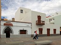 De stad Tuineje in Fuerteventura. Huis in Moorse stijl (auteur Frank Vincentz). Klikken om het beeld te vergroten.