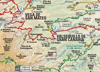 La ville de Valsequillo à Grande Canarie. Carte de la commune. Cliquer pour agrandir l'image.