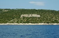Ruins of a village on the coast of Brac. Click to enlarge the image in Adobe Stock (new tab).