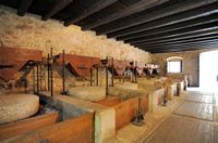 Mills with grain with the museum ethnographic of Krka. Click to enlarge the image.