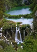 Le parc national de Plitvice en Croatie. Le parc national de Plitvice en Croatie. Rivière Korana. Cliquer pour agrandir l'image.