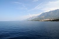 A Riviera ao norte de Makarska. Clicar para ampliar a imagem.