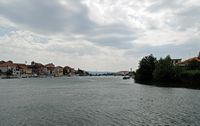 La rivière Cetina en Croatie. L'embouchure de la Cetina. Cliquer pour agrandir l'image.