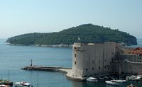 Les fortifications de Dubrovnik en Croatie. Fortifications maritimes. Forteresse Saint-Jean. Cliquer pour agrandir l'image.