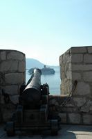 Les fortifications de Dubrovnik en Croatie. Fortifications maritimes. Bastion Saint-Étienne. Cliquer pour agrandir l'image.