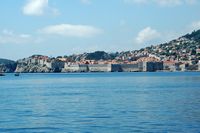 Les fortifications de Dubrovnik en Croatie. Fortifications maritimes. Vues depuis la mer. Cliquer pour agrandir l'image.