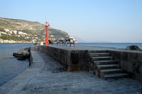 Les fortifications de Dubrovnik en Croatie. Le port. Jetée porporela. Cliquer pour agrandir l'image.
