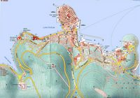 La ville de Korčula, île de Korčula en Croatie. Plan. Cliquer pour agrandir l'image.