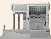 Reconstitución del mausoleo del Palacio de Diocleciano por Ernest Hébrard. Haga clic para ampliar la imagen.
