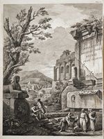 La ville de Split en Croatie. Le palais de Dioclétien. Illustration de l'ouvrage de Robert Adam. Cliquer pour agrandir l'image.