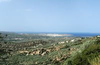 La ville de Sitia en Crète. La plaine de Sitia vue depuis Kato Drys. Cliquer pour agrandir l'image dans Adobe Stock (nouvel onglet).