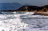 La costa occidental de Rodas. Haga clic para ampliar la imagen.