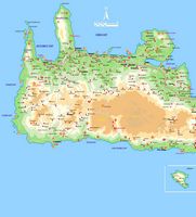 La province de La Canée en Crète. Carte du département de La Canée. Cliquer pour agrandir l'image.