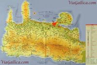La province de La Canée en Crète. Carte du département de La Canée. Cliquer pour agrandir l'image.