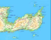 La province du Lassithi en Crète. Carte de la province du Lassithi. Cliquer pour agrandir l'image.